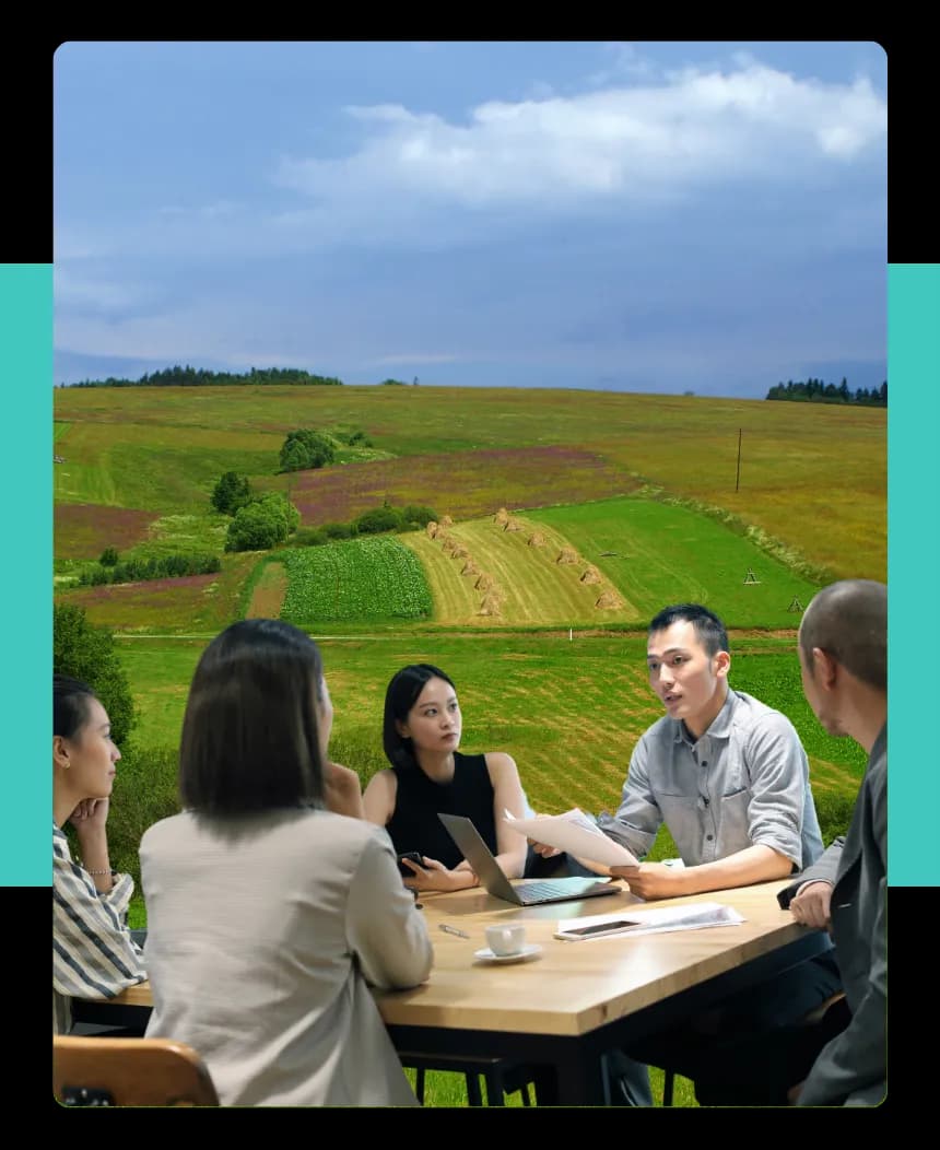 A team listening to a discussion on changes and new strategies to implement