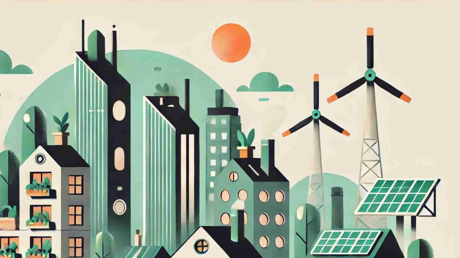 A green futuristic and sustainable city